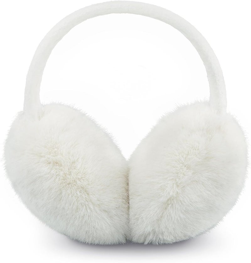 YATANAM Ear Muffs for Women Faux Fur Winter Girls Earmuffs Fluffy Adjustable Ear Warmers Cute Ear Covers - Image 1